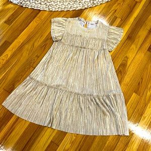 Crewcuts gold shimmer dress